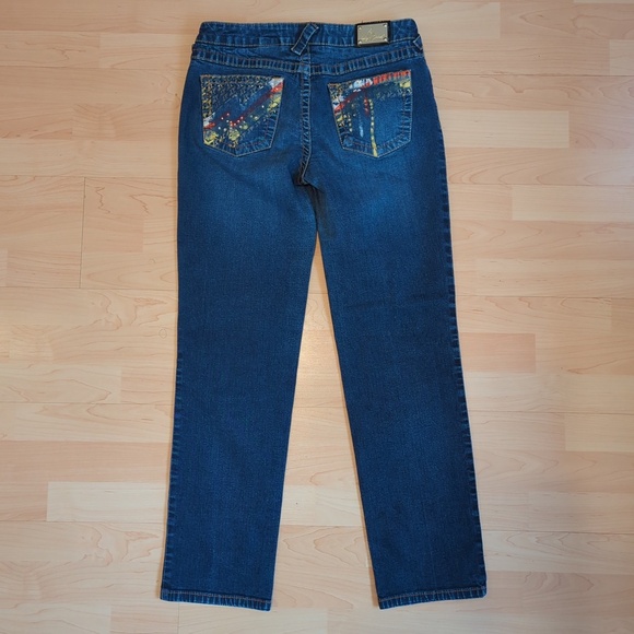 Baby Phat Y2K Low Rise Bling Pocket Straight Leg Jeans - Picture 9 of 15